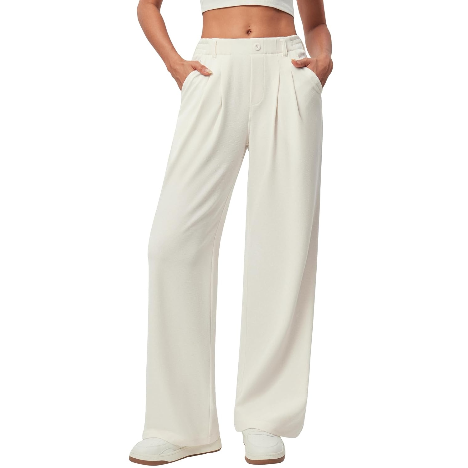 Stretchy Pull On Casual Pants For Women