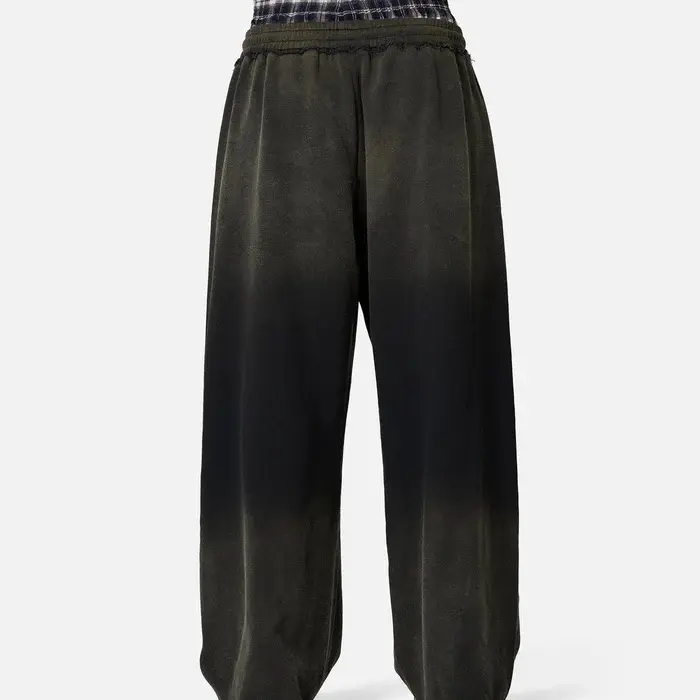 Loose Vintage Plaid Patchwork Sweatpants For Men And Women