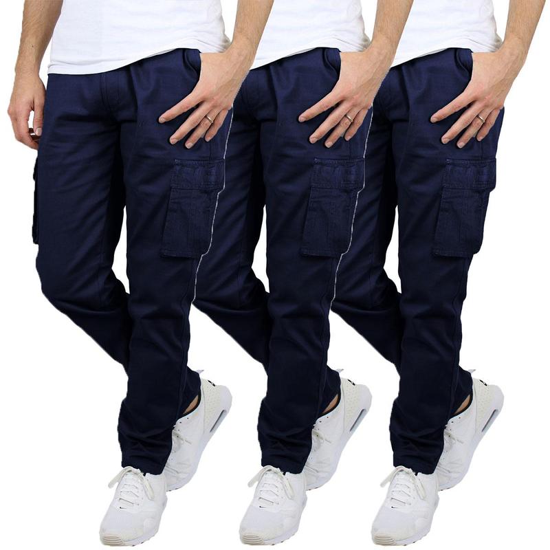 Flex Stretch Pack Of 3 Cargo Pants For Men