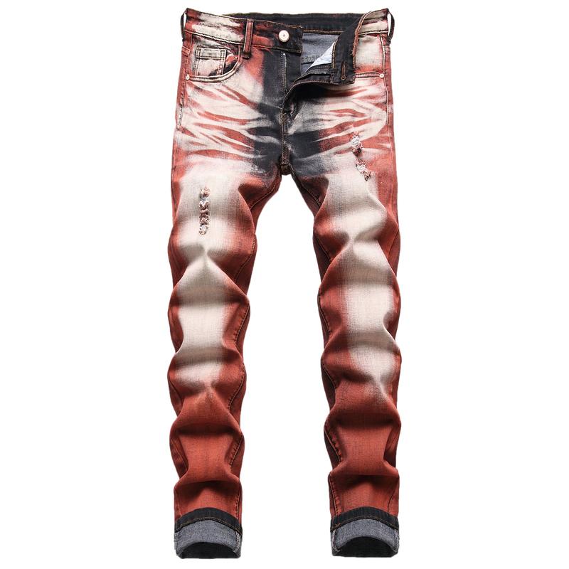 Casual Fashion Ripped Slim Fit Stretch Jeans For Men
