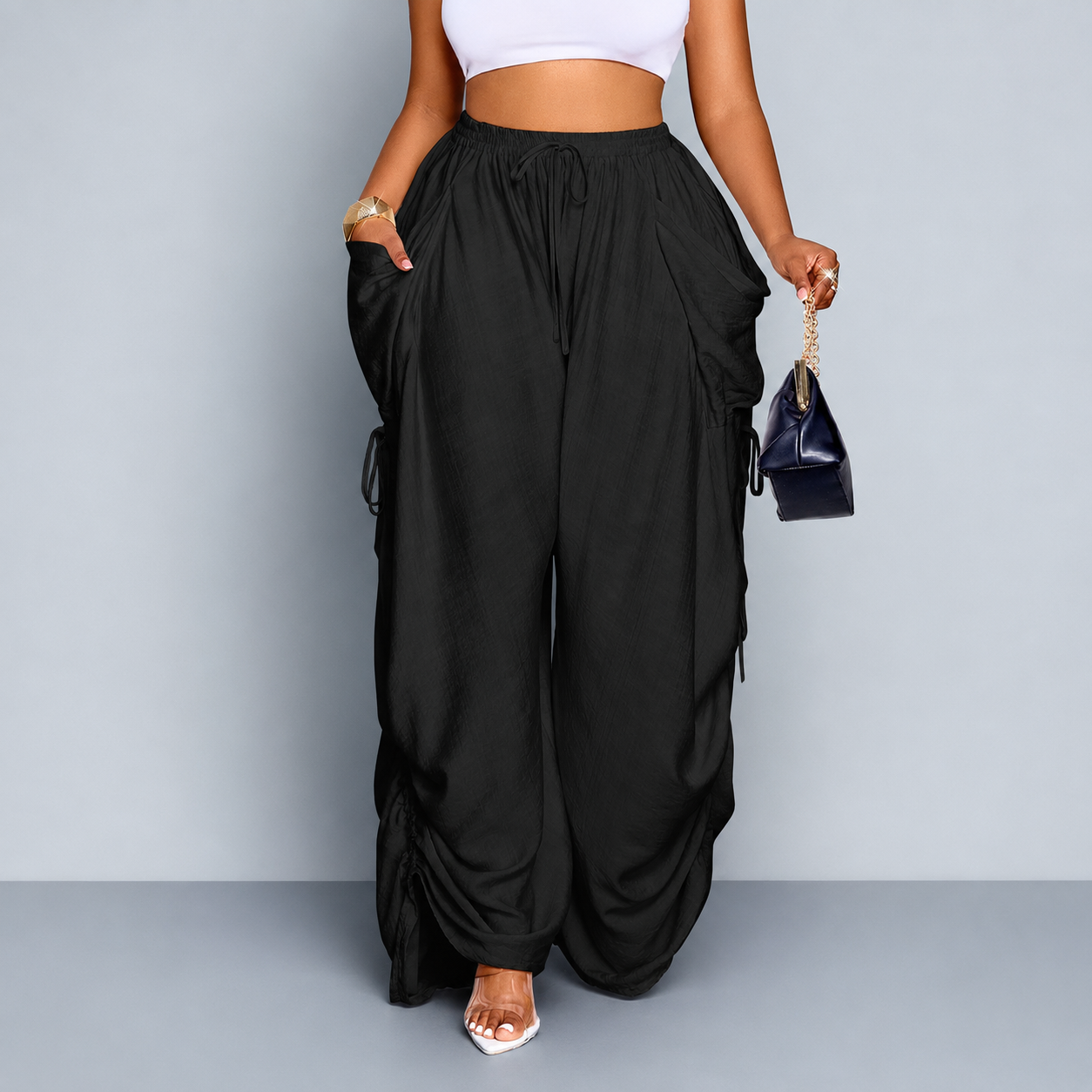 Casual Loose Fit Wide Pants For Women Everyday Wear