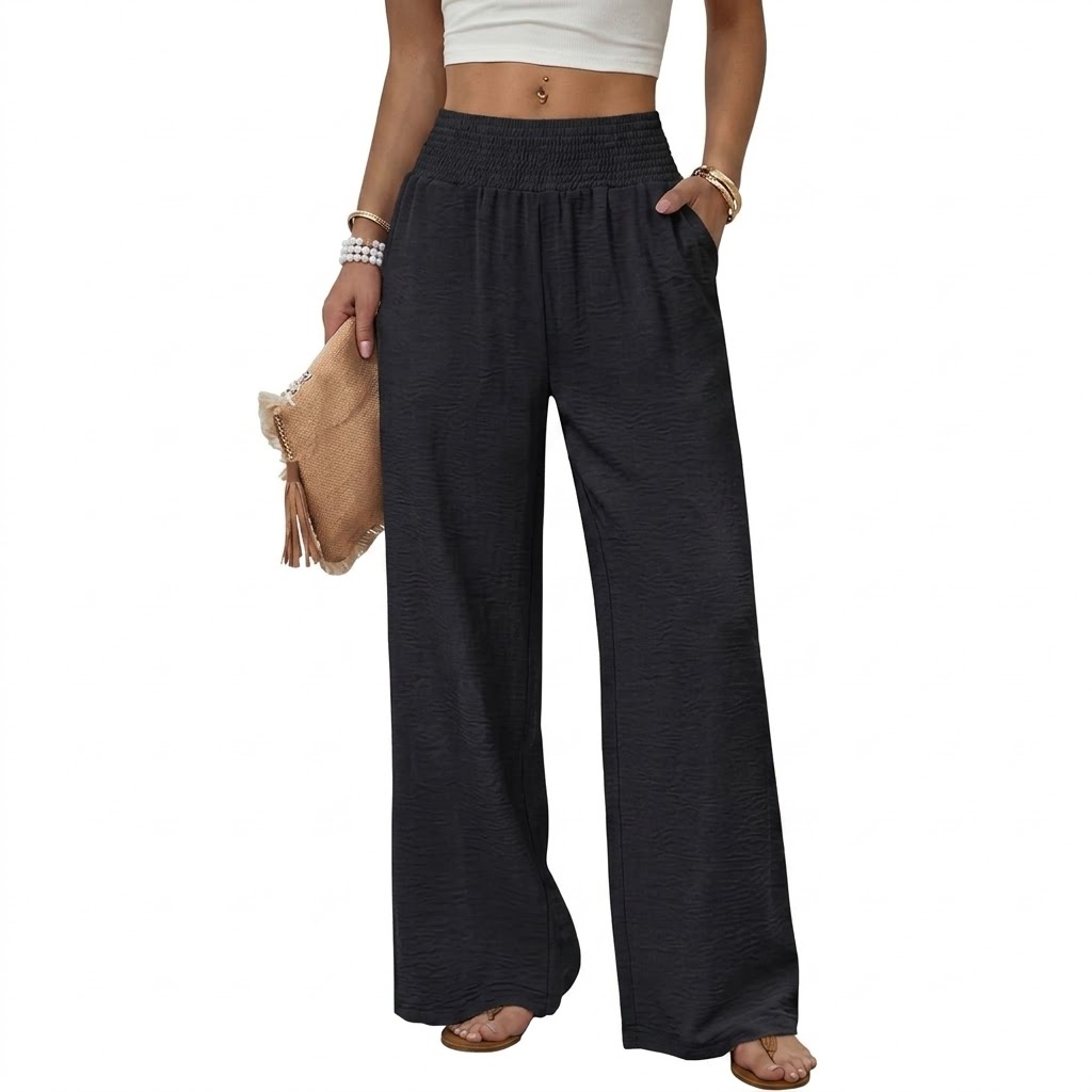 Casual Lounge Pants With Pockets And Flowy Trousers For Women