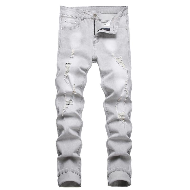 Casual Fashion Ripped Slim Fit Stretch Jeans For Men