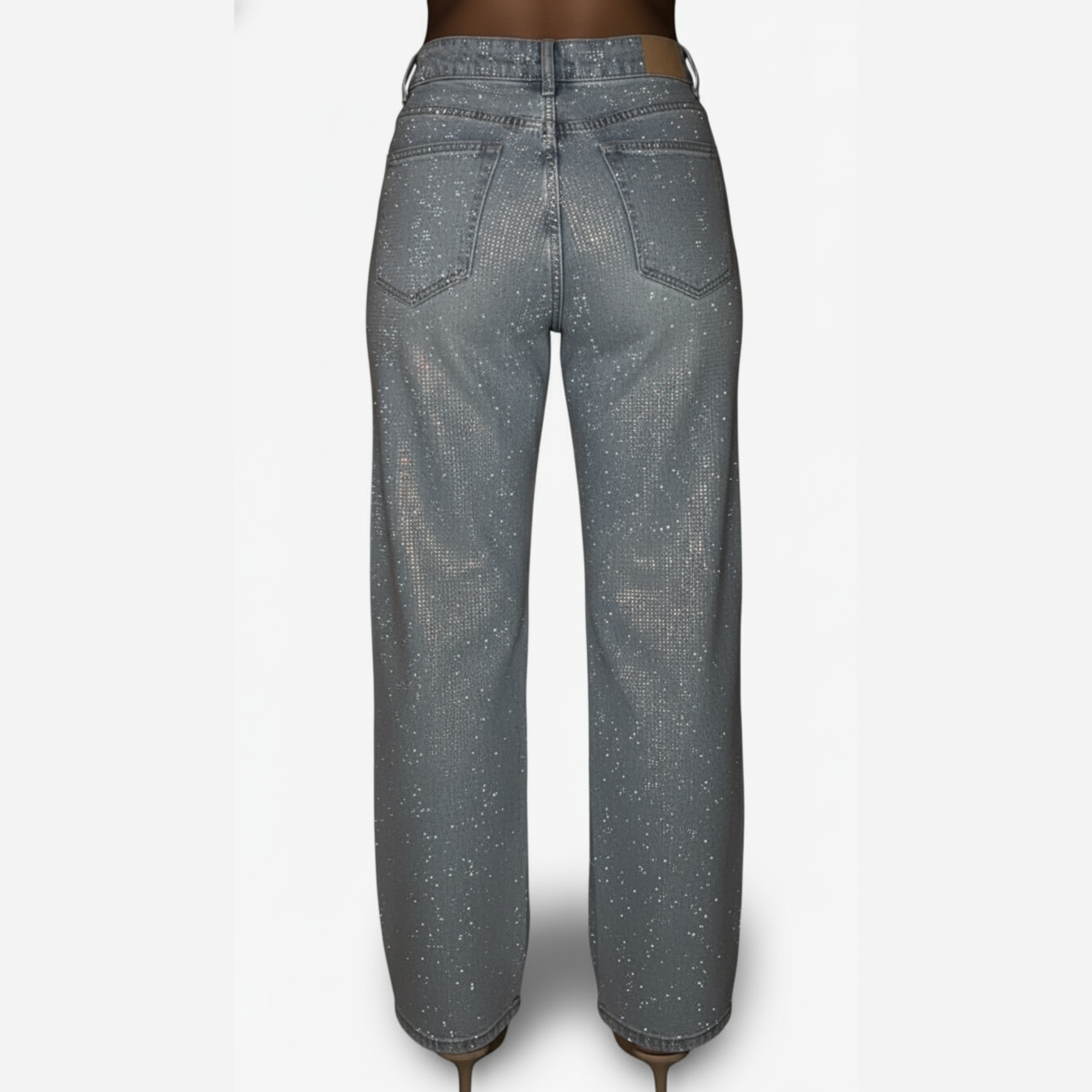 Sequin Embellished Casual Jeans For Girls