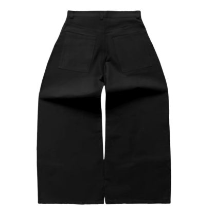 Pleated Wide Cut Tailored Suit Trousers