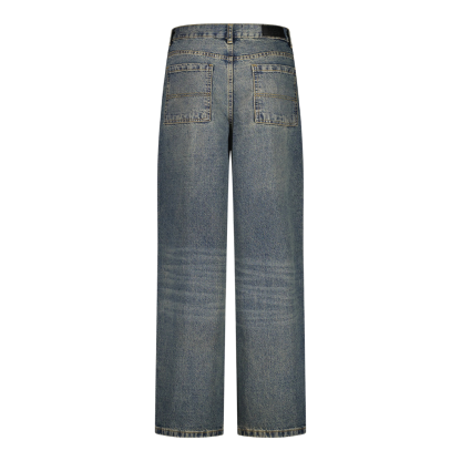 Baggy Denim Zip Fly Pocket Pants