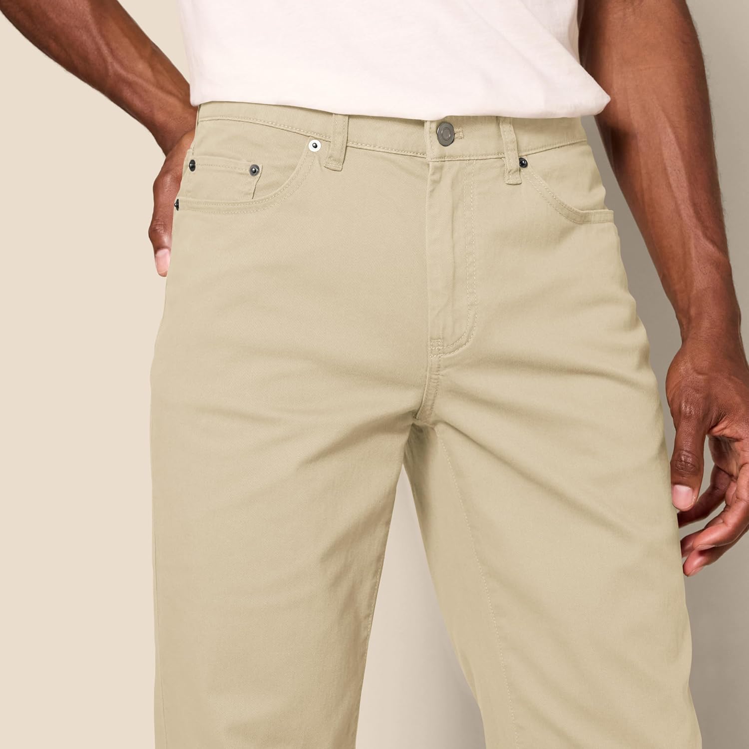 Straight Fit 5 Pocket Stretch Twill Pants