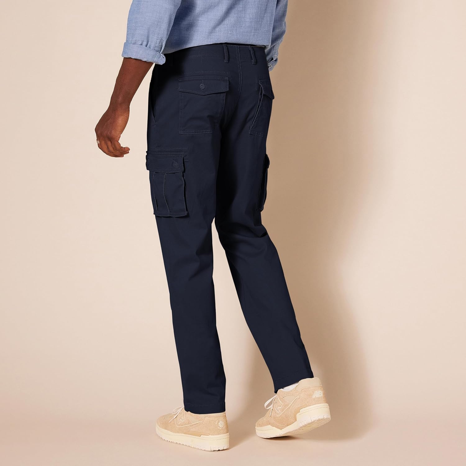 Straight Fit Stretch Cargo Pants for Men