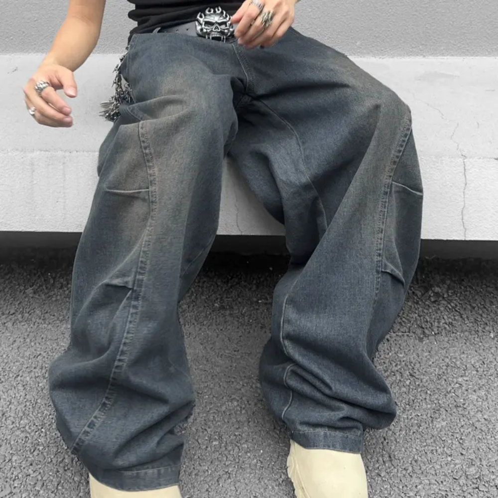 Structured Saturated Wide Cut Streetwear Pants