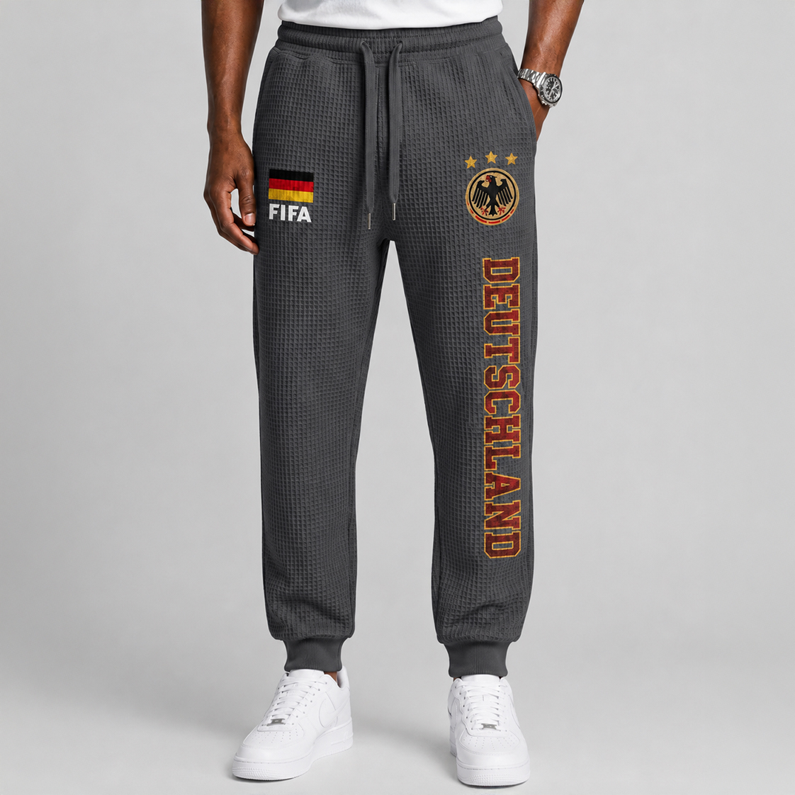 FIFA 2026 Germany Printed Waffle Football Fan Pants