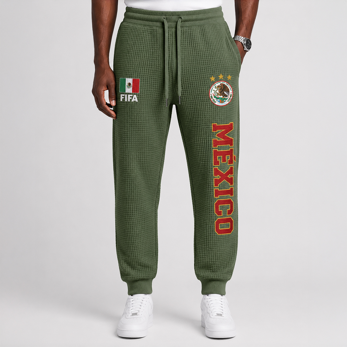 FIFA 2026 Mexico Printed Waffle Football Fan Pants