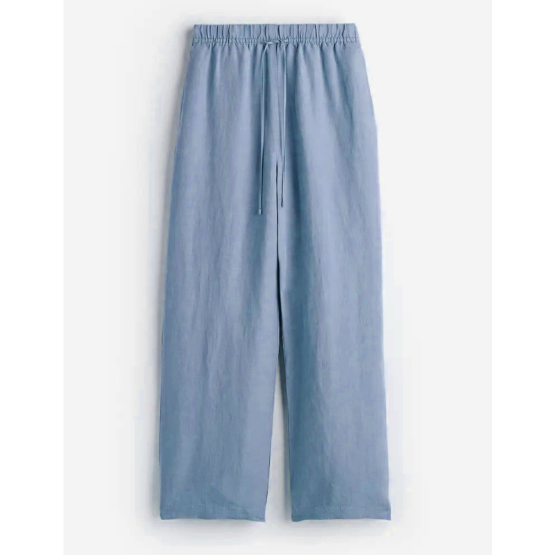 Versatile Drawstring Wide Trousers-My Comfy Pant