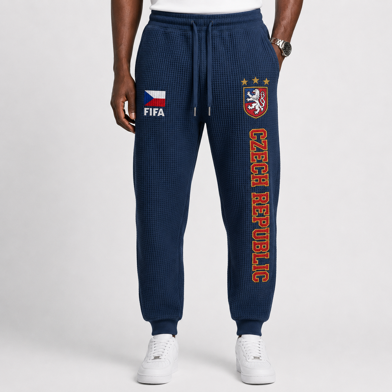 FIFA 2026 Czech Republic Printed Waffle Football Fan Pants