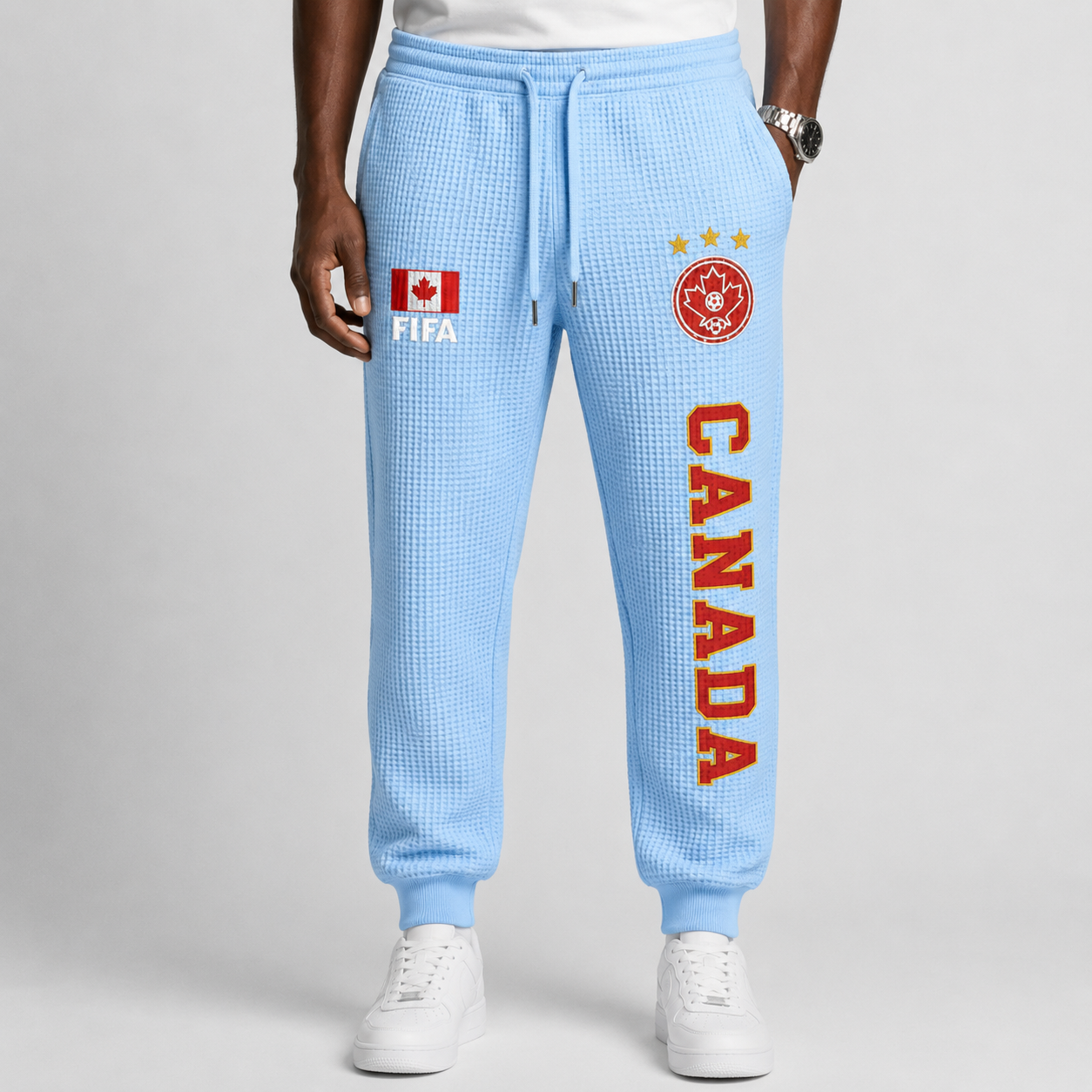 FIFA 2026 Canada Printed Waffle Football Fan Pants