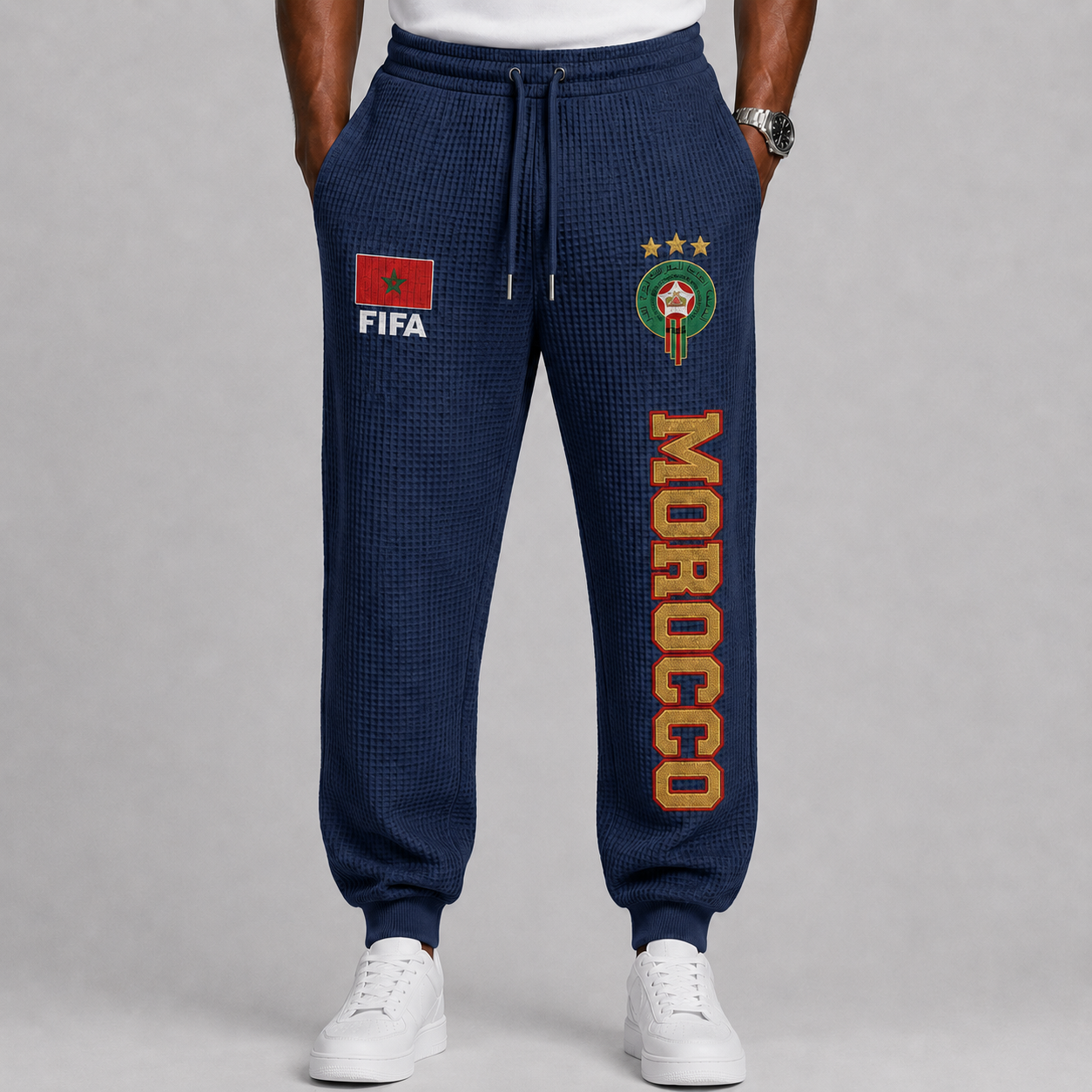 FIFA 2026 Morocco Printed Waffle Football Fan Pants
