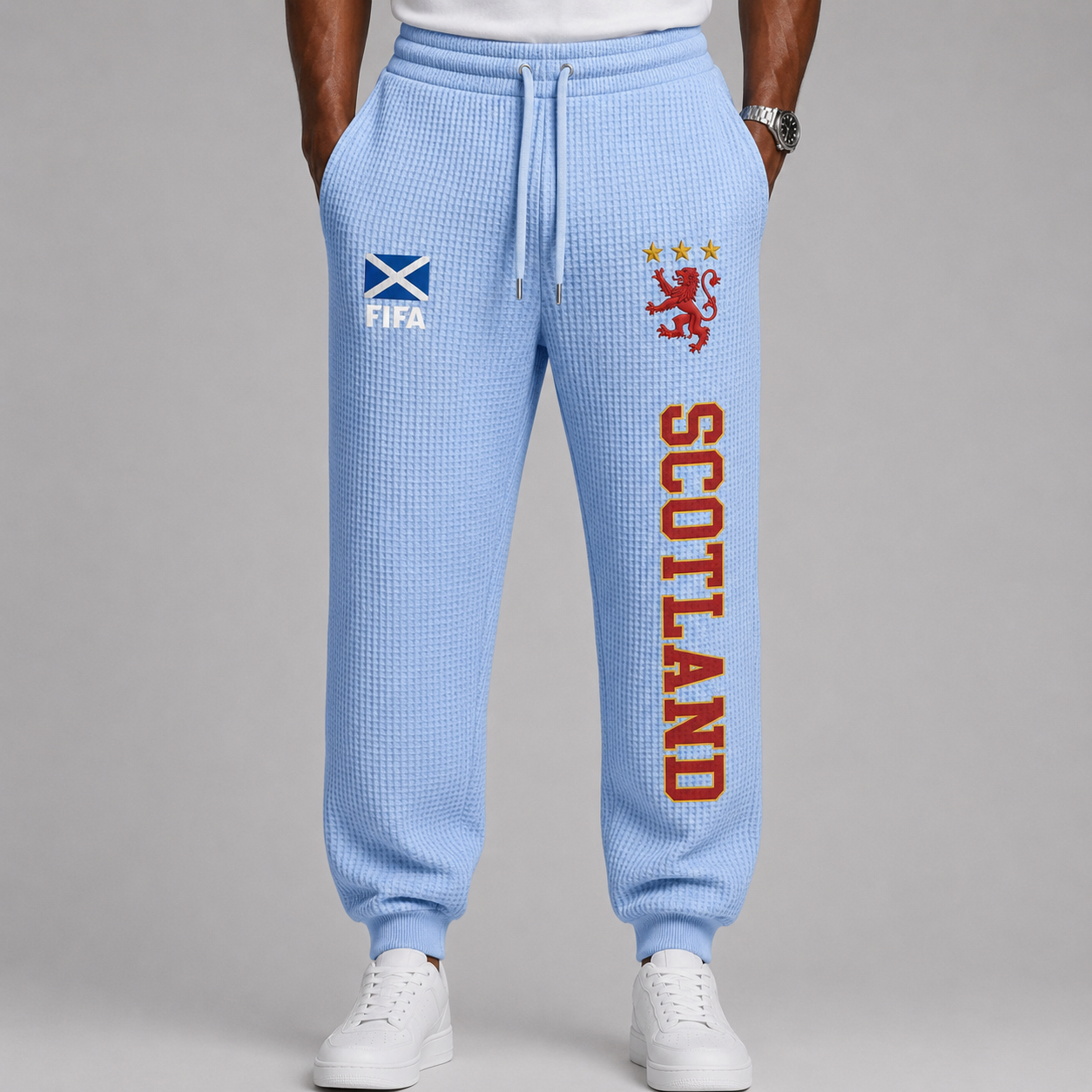 FIFA 2026 Scotland Printed Waffle Football Fan Pants
