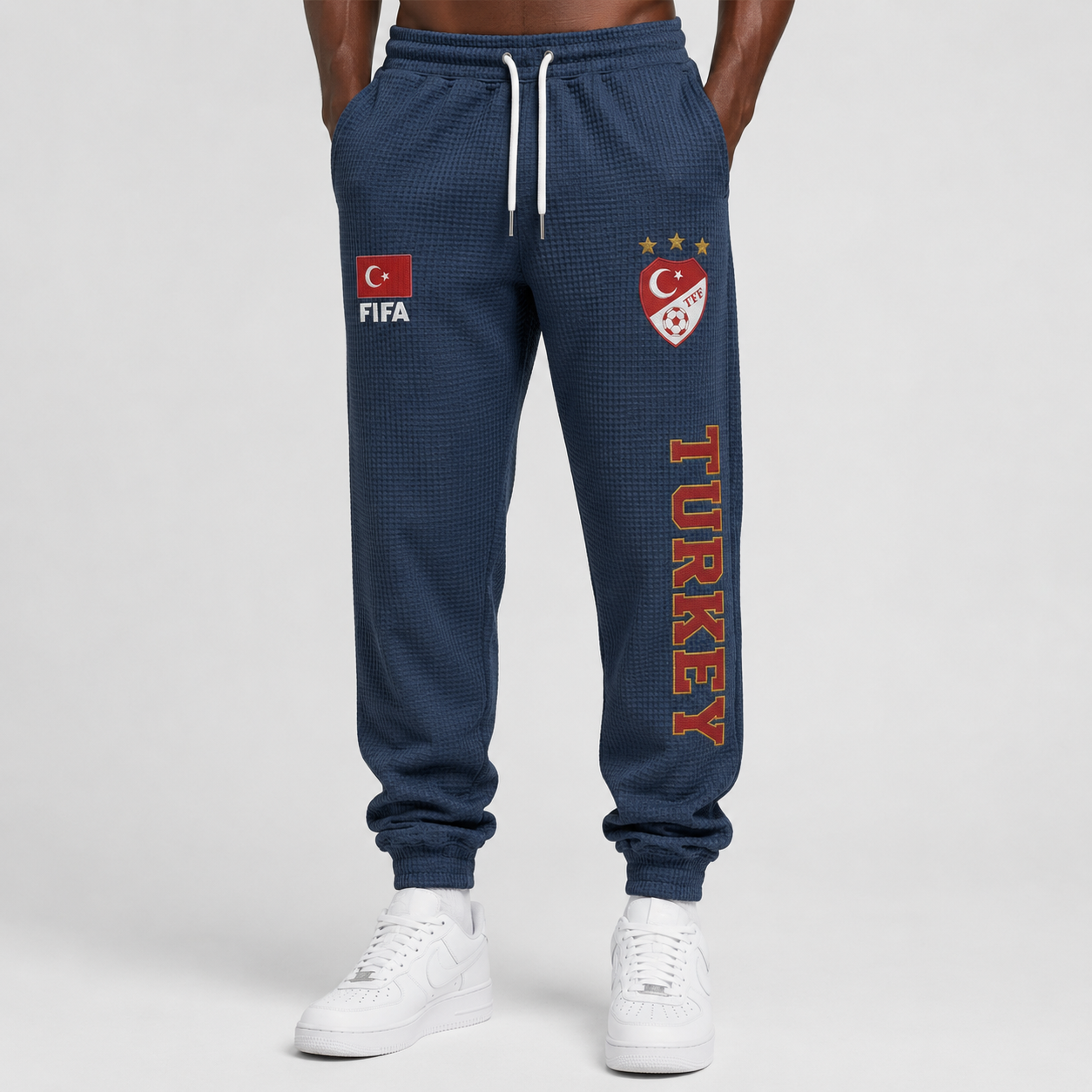 FIFA 2026 Turkey Printed Waffle Football Fan Pants