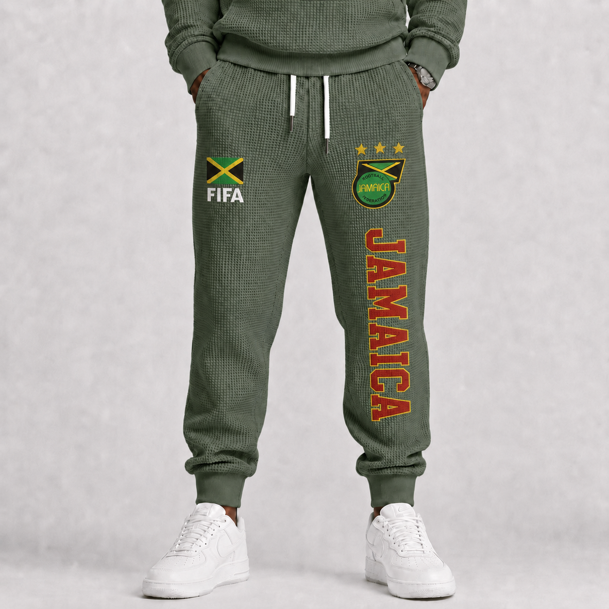 FIFA 2026 Jamaica Printed Waffle Football Fan Pants