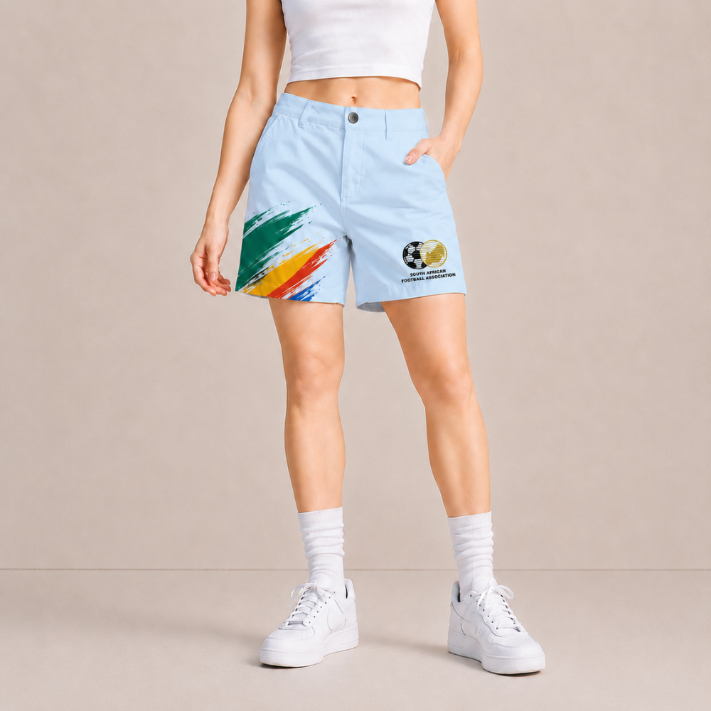World Cup 2026 South Africa Football Fan Printed Twill Shorts