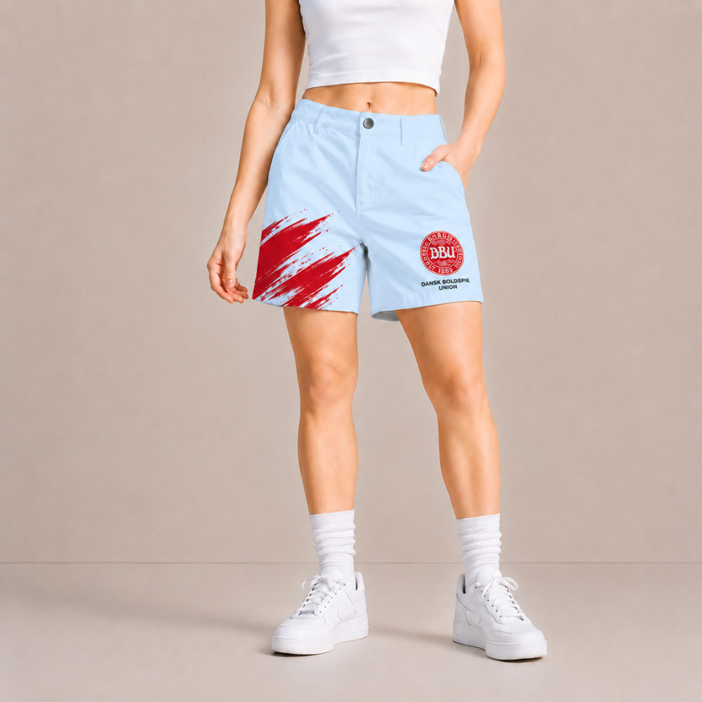 World Cup 2026 Denmark Football Fan Printed Twill Shorts