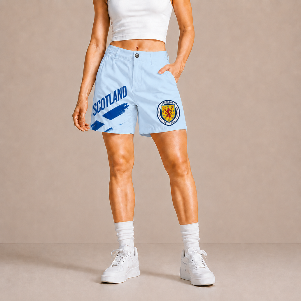 World Cup 2026 Scotland Football Fan Printed Twill Shorts