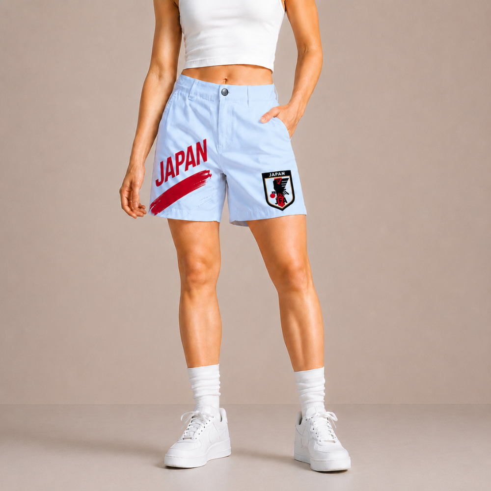 World Cup 2026 Japan Football Fan Printed Twill Shorts