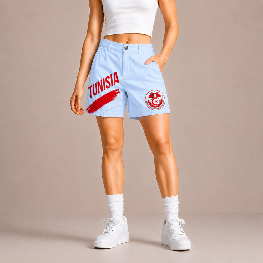 World Cup 2026 Tunisia Football Fan Printed Twill Shorts