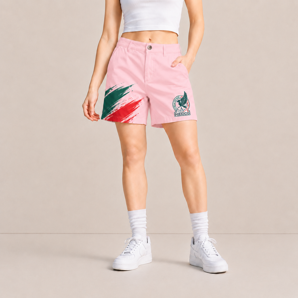 World Cup 2026 Mexico Football Fan Printed Twill Shorts