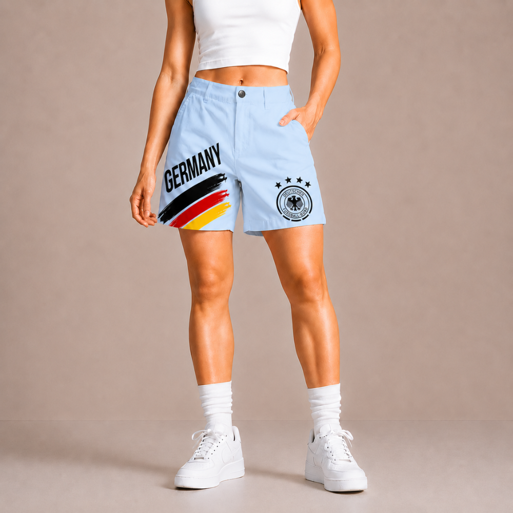World Cup 2026 Germany Football Fan Printed Twill Shorts