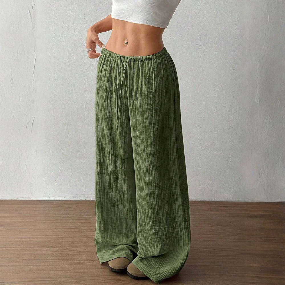 Casual Straight Low Rise Pants For Women