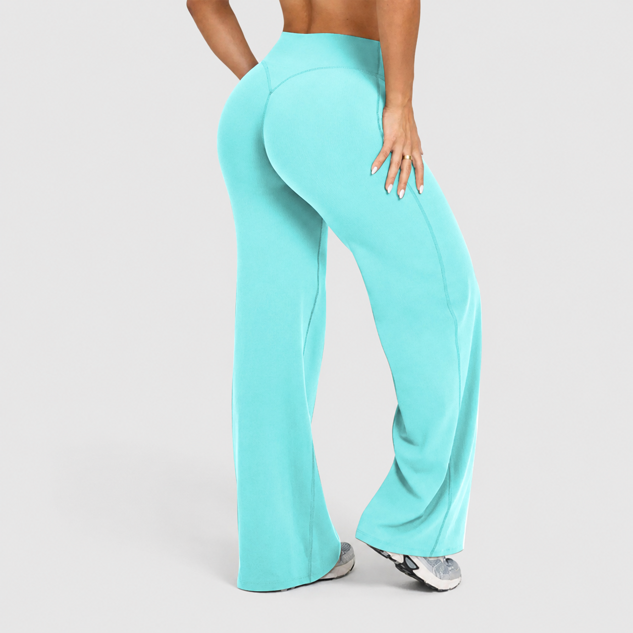 Casual Comfortable Wide Leg Knitted Sports Pant For Women
