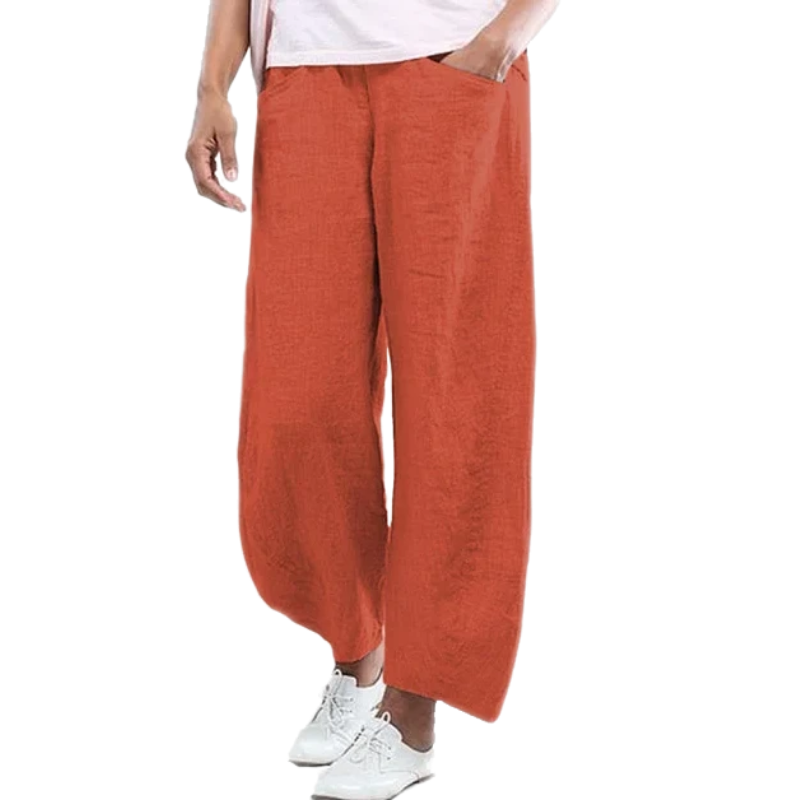 Casual Wide Leg Cotton Pants-My Comfy PantCasual Wide Leg Cotton Pants - Image 3