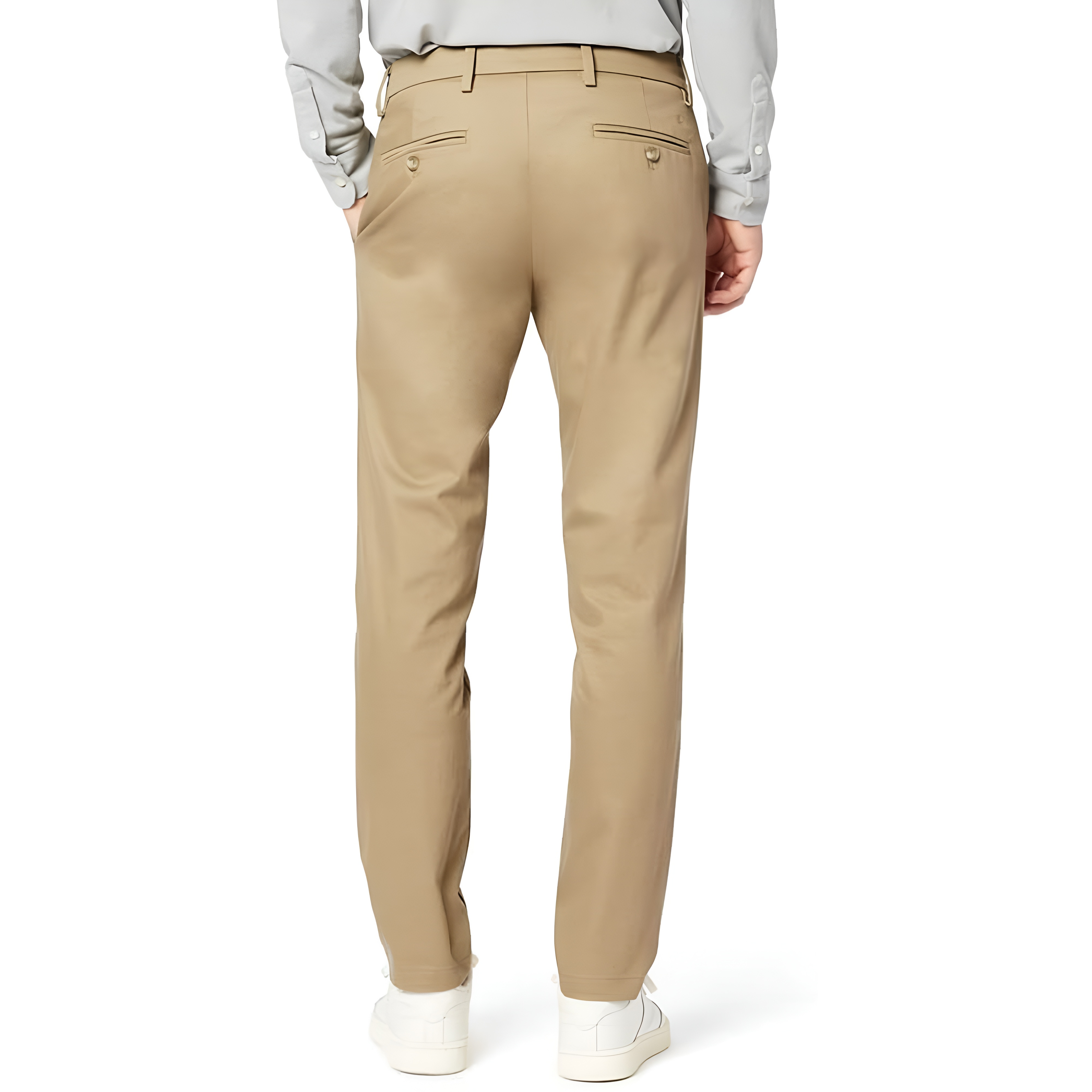 Slim Fit Casual Pants With Flex Comfort And Zipper Closure For Men