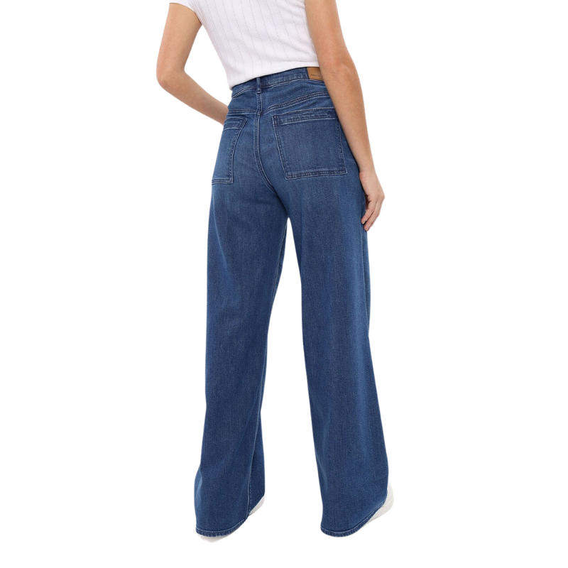 Stretched High Waisted Baggy Wide Leg Jeans-My Comfy Pant
