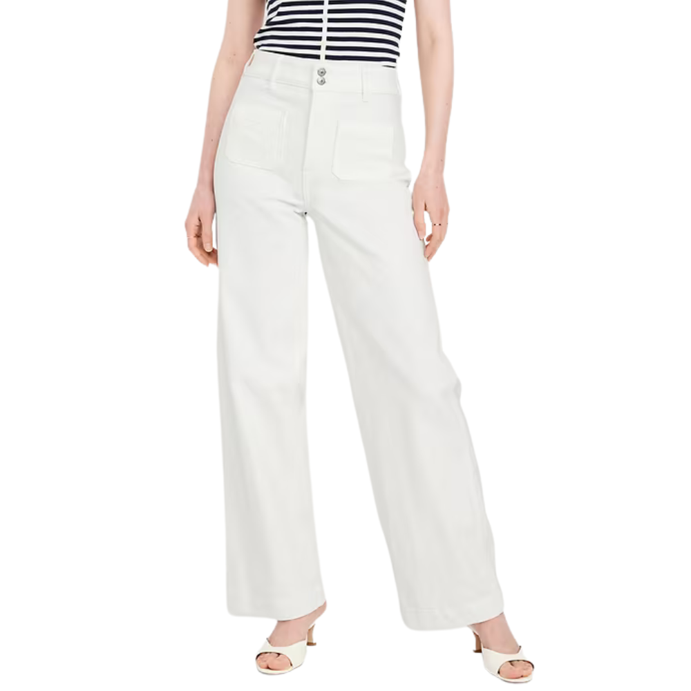 High Rise Straight Cut Wide Leg Jeans-My Comfy Pant