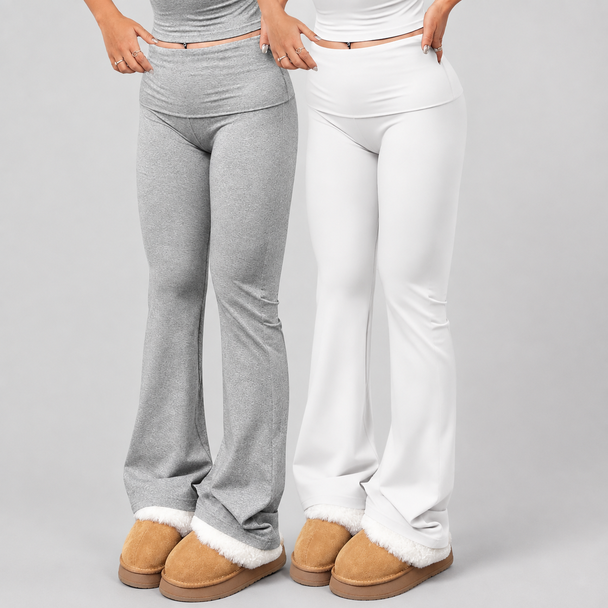 Two Piece High Rise Bootcut Workout Yoga Pants For Women