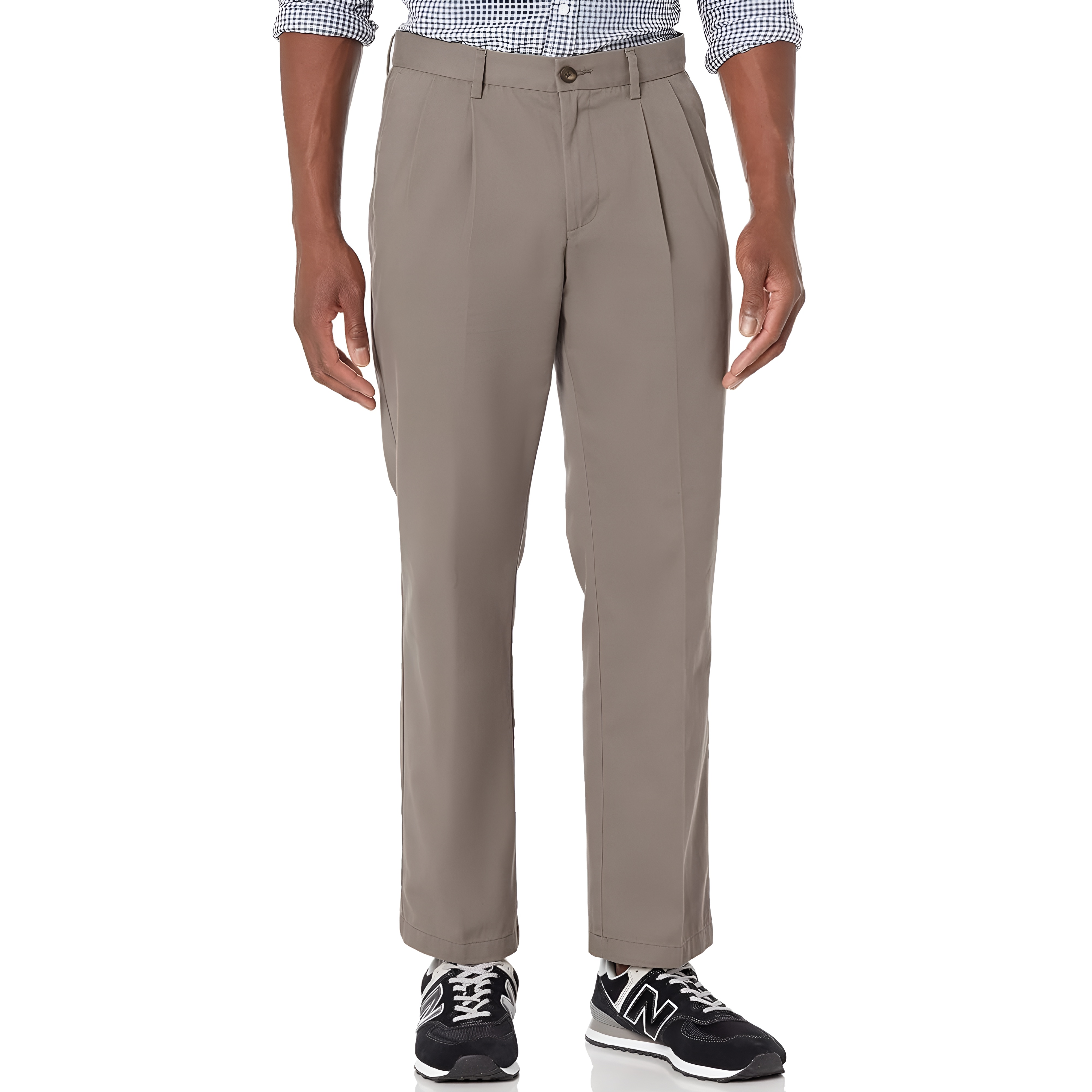 Men's Classic-Fit Wrinkle-Resistant Pleated Chino PantPleated Style Straight Fit Chino Pants For Men - Image 16