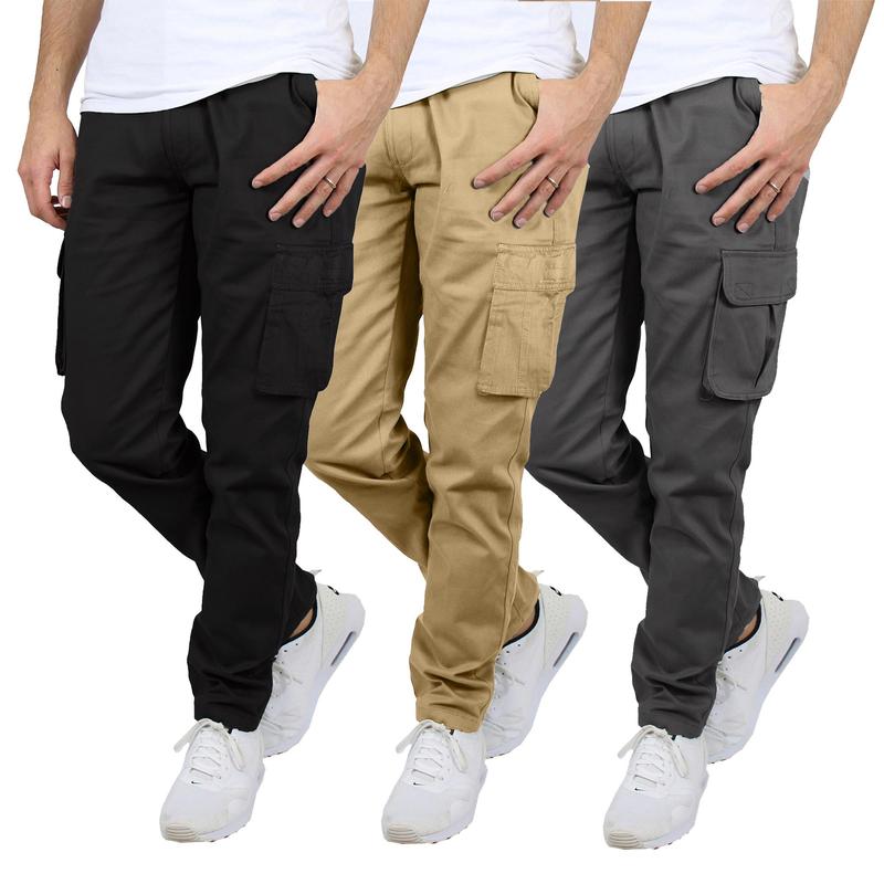 Flex Stretch Pack Of 3 Cargo Pants For Men