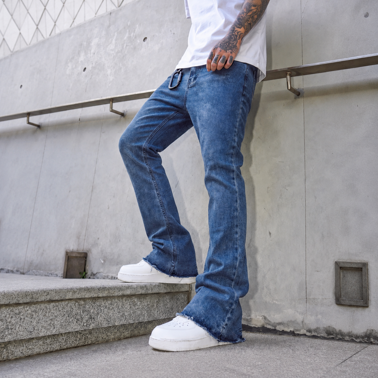 Casual Loose Retro Fashion Stretchy Streetwear Jeans For Men