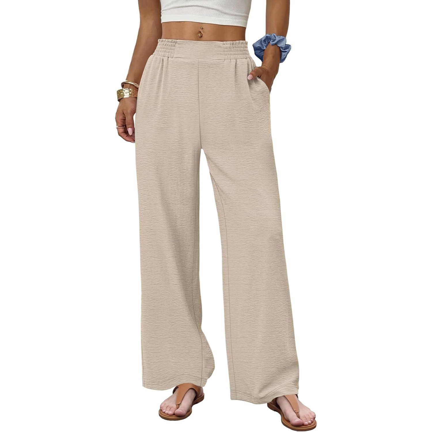 High Rise Flowy Palazzo Wide Pants Woman For Women