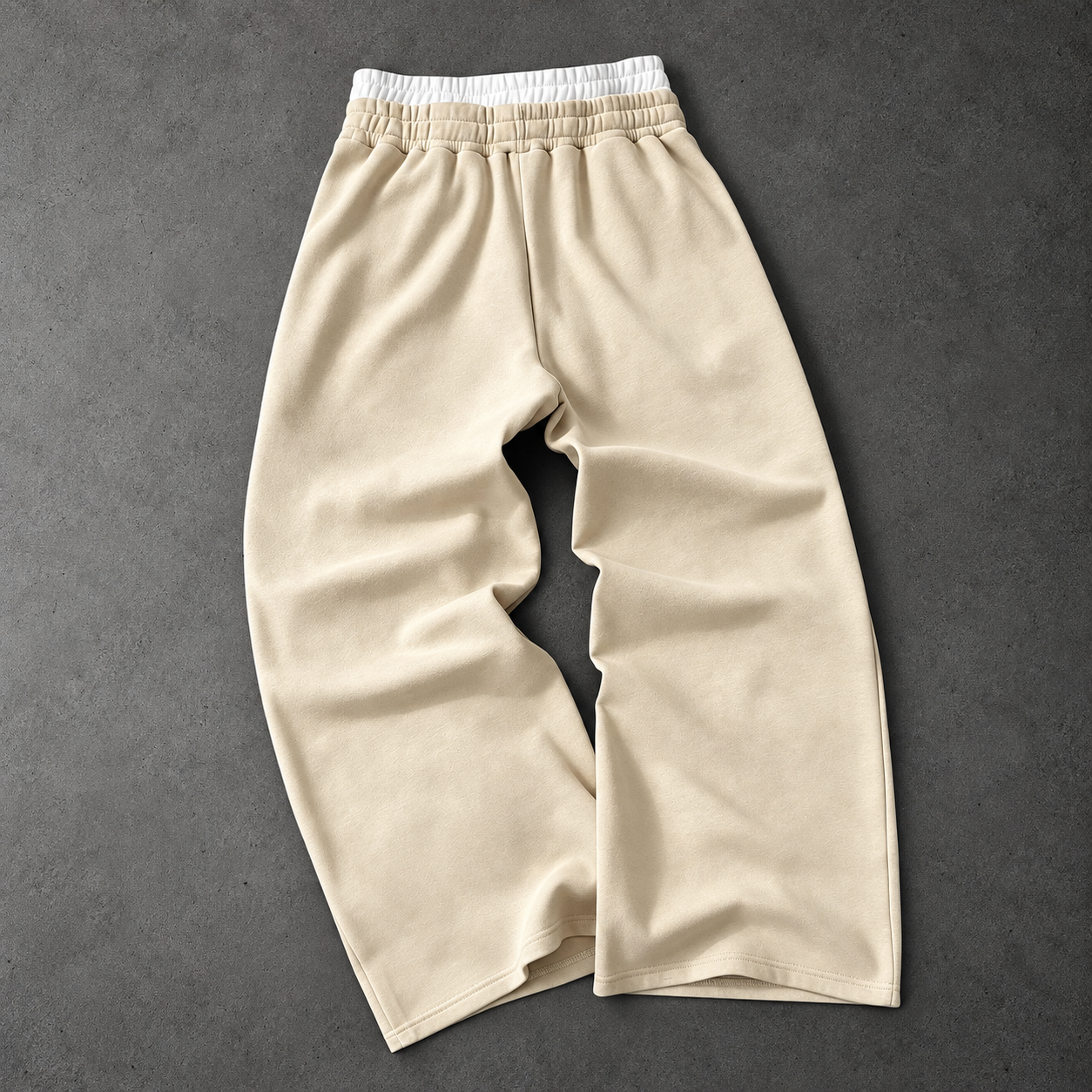 Cross Embroidered Drawstring Loose Wide Silhouette Sweatpants For Men