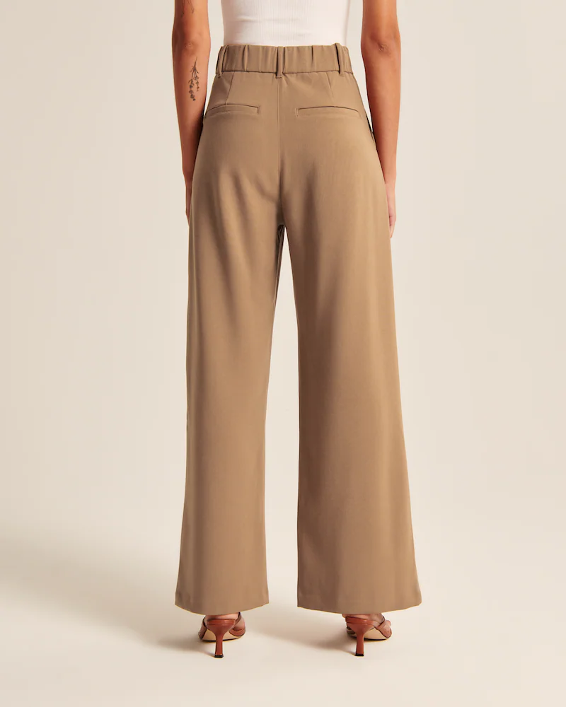 Summer 2023 Icy Tailored Crepe Wide-Leg Pants-My Comfy Pant