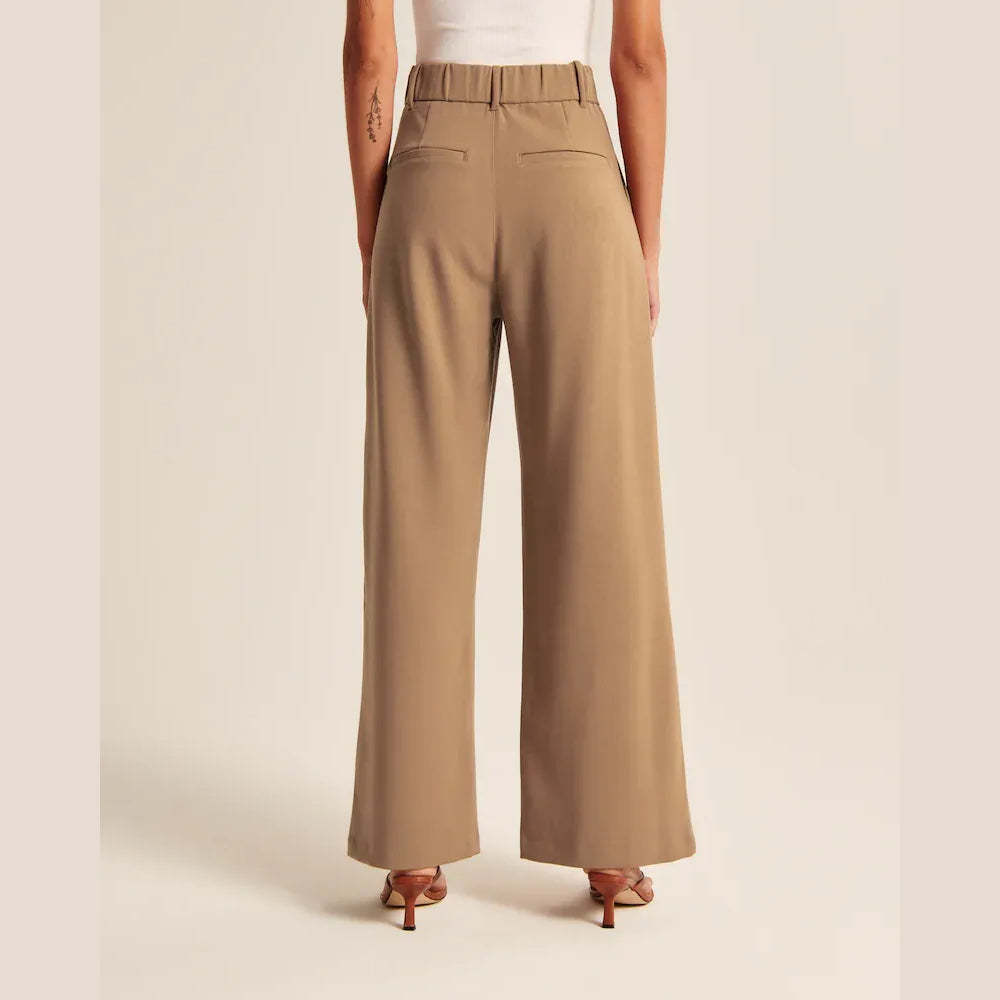 High Waist Tailored Wide Leg Pants-My Comfy Pant