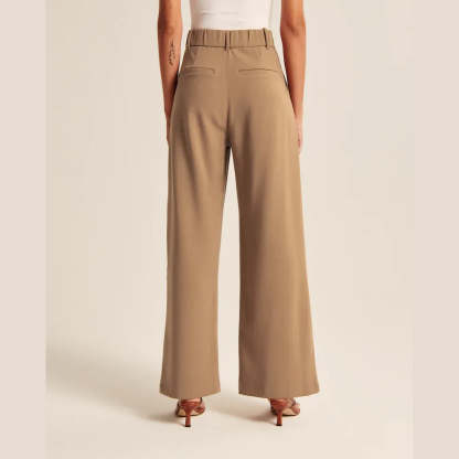 High Waist Tailored Wide Leg Pants-My Comfy Pant