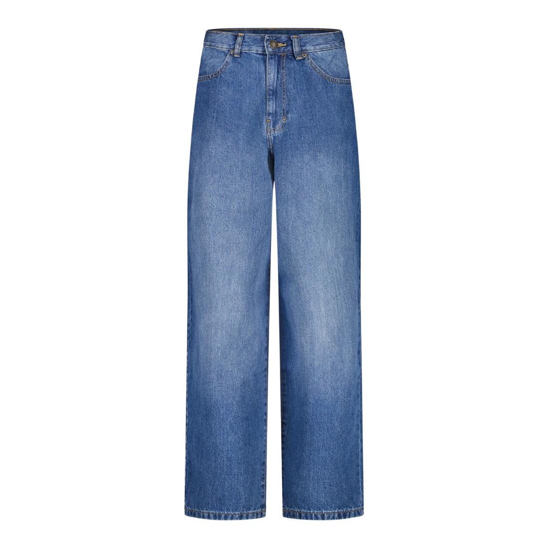 Baggy Denim Zip Fly Pocket Pants