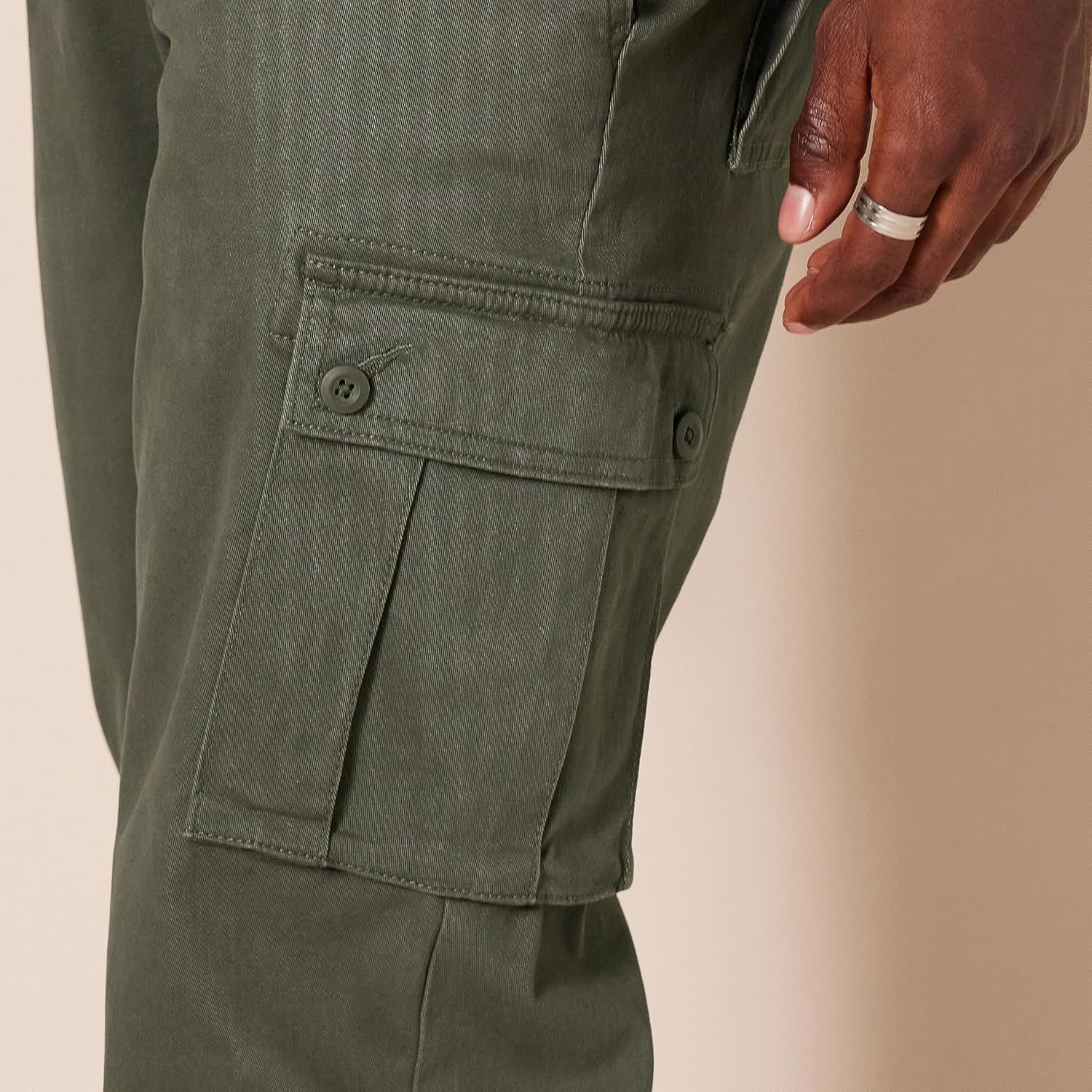 Straight Fit Stretch Cargo Pants for Men