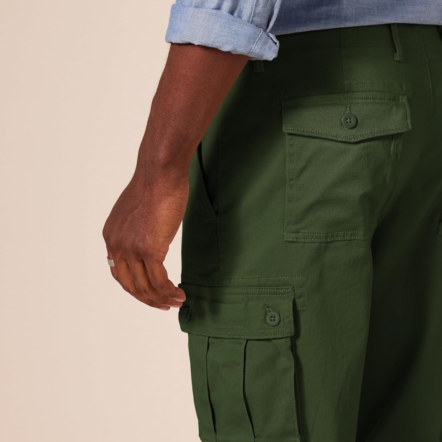 Straight Fit Stretch Cargo Pants for MenStraight Fit Stretch Cargo Pants for Men - Image 28