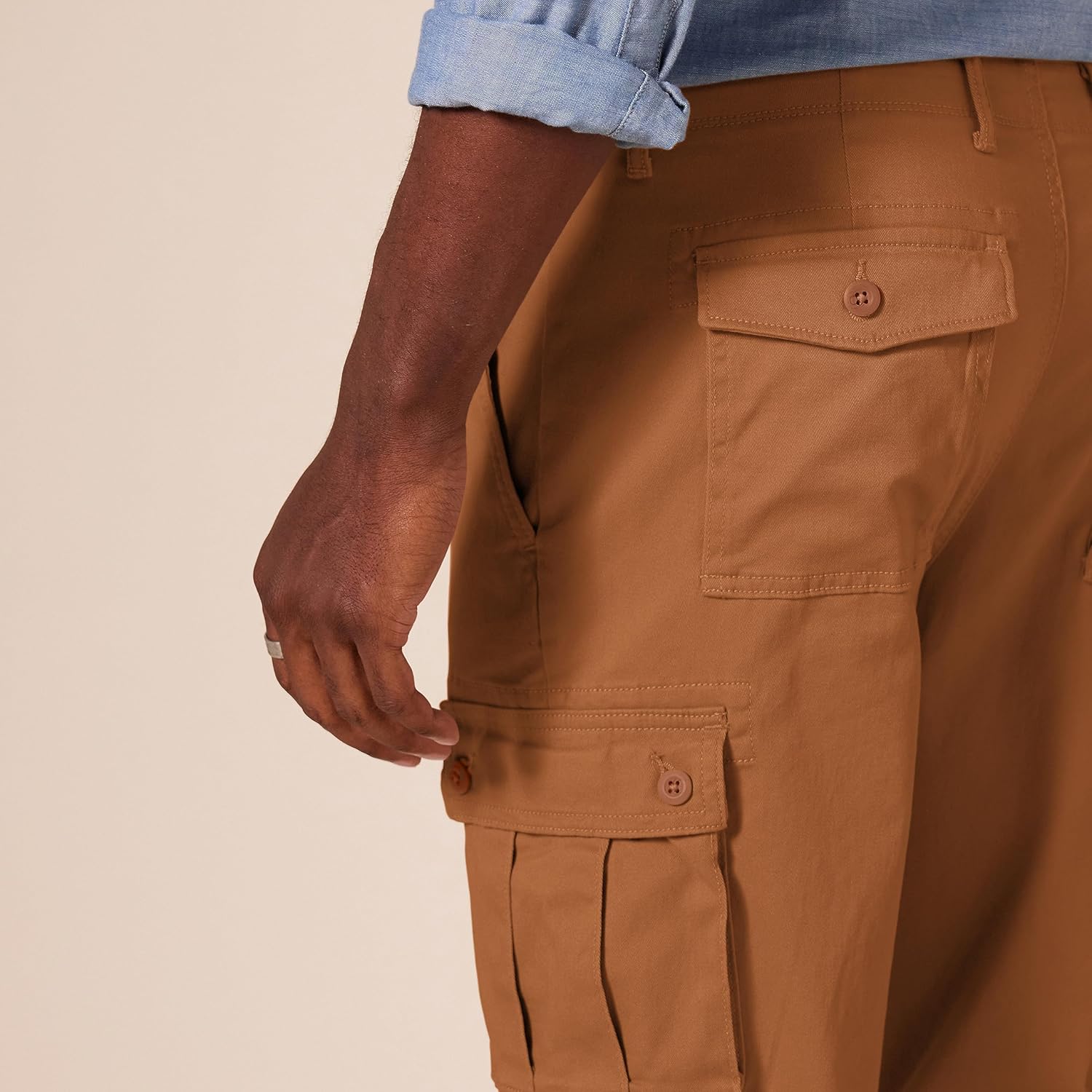 Straight Fit Stretch Cargo Pants for MenStraight Fit Stretch Cargo Pants for Men - Image 34