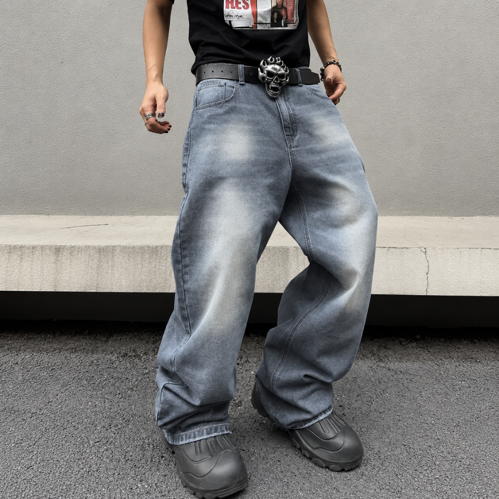 Structured Saturated Wide Cut Vintage Pants