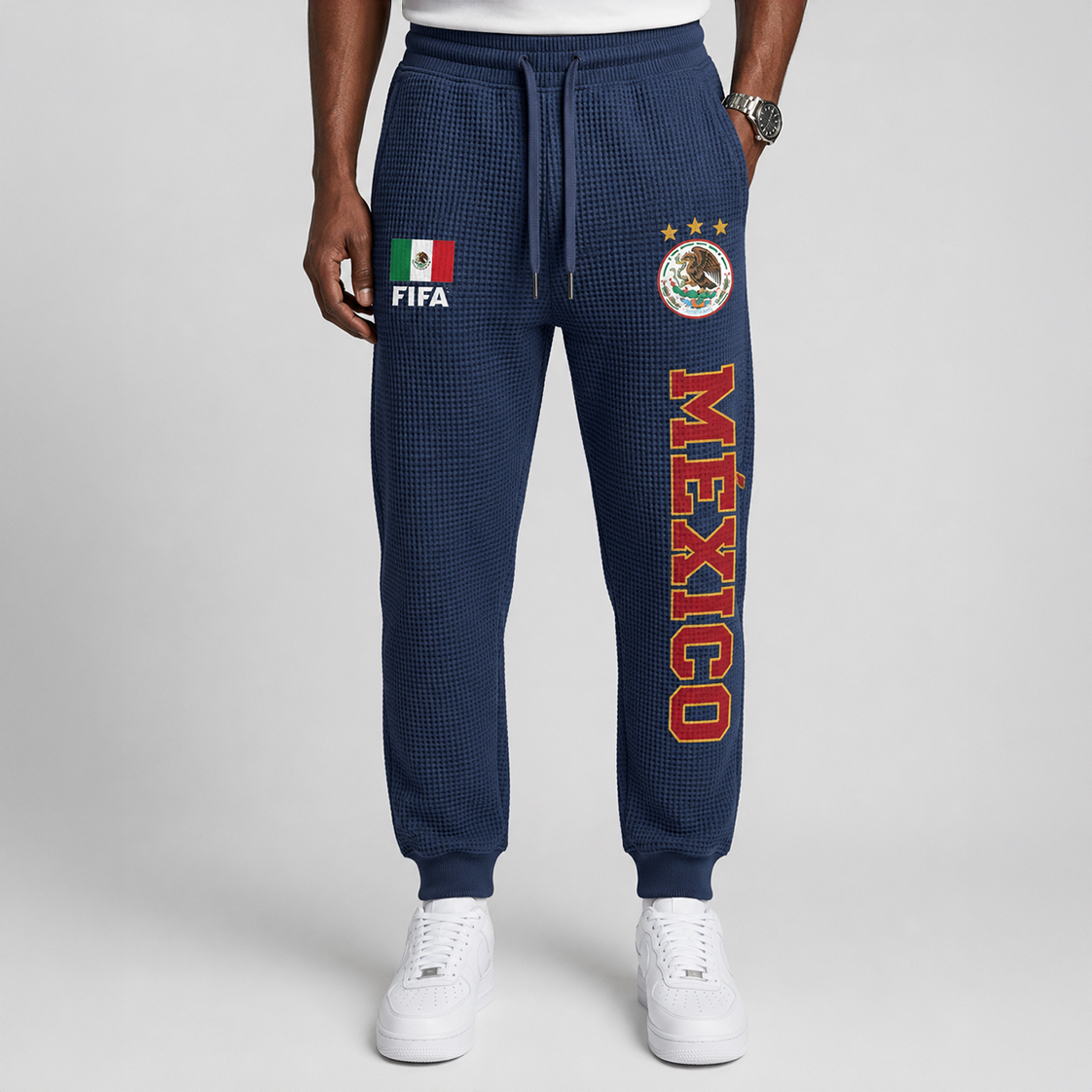 FIFA 2026 Mexico Printed Waffle Football Fan Pants